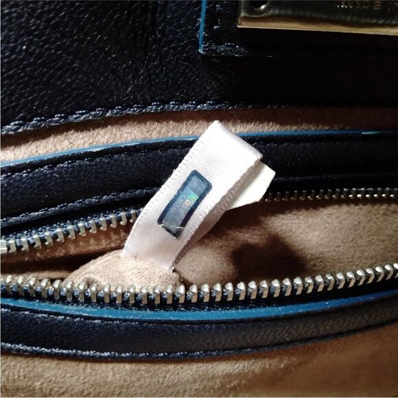 Auth Jimmy Choo Mini Metallic Blue Leather 2way Crossbody Top Handle Riley Bag - Picture 9 of 9